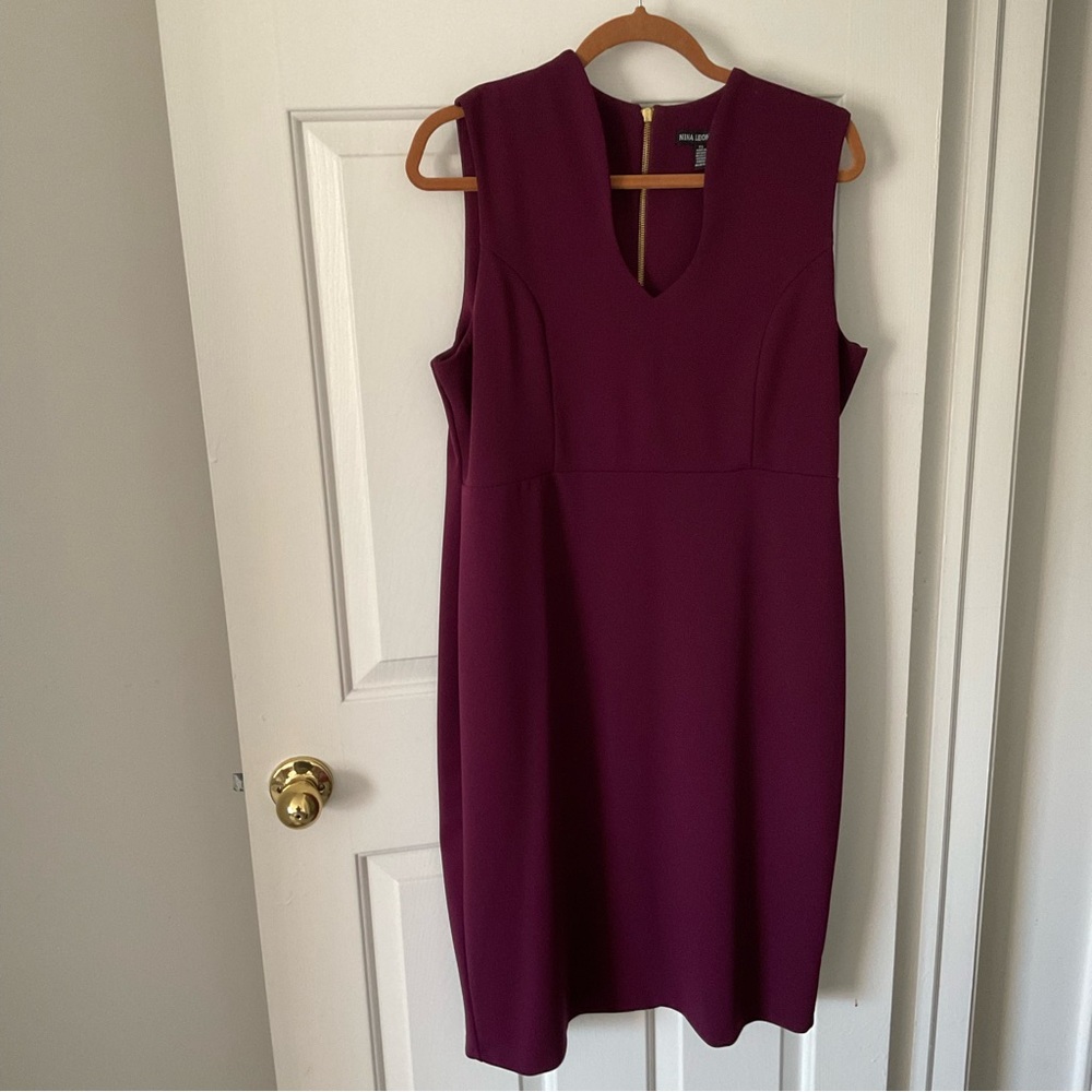*NWOT* Nina Leonard Sleeveless Sheath Dress, Size XL Extra Large
